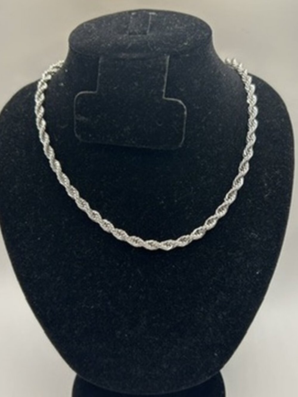 Real Silver Rope Chain 5mm 18 Inch Plated Everyday Versatile Layering Solid